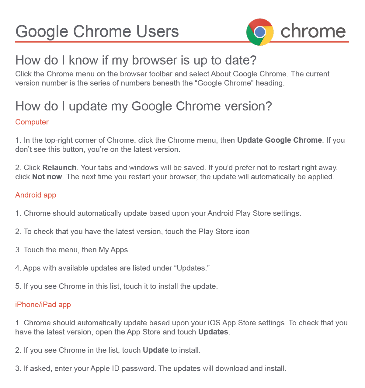 Google chrome users