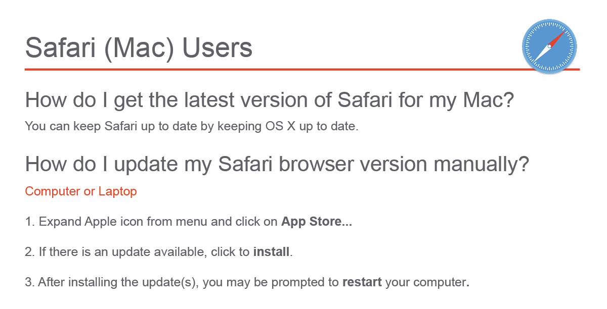 Safari mac users